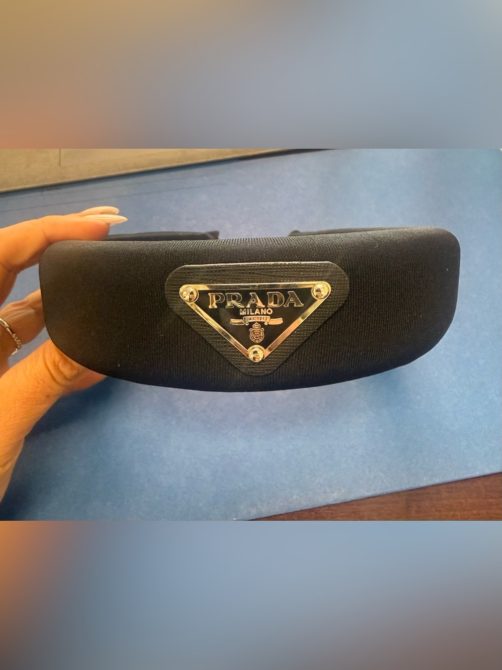 Prada logo Black Headband